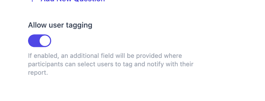 User tagging setting